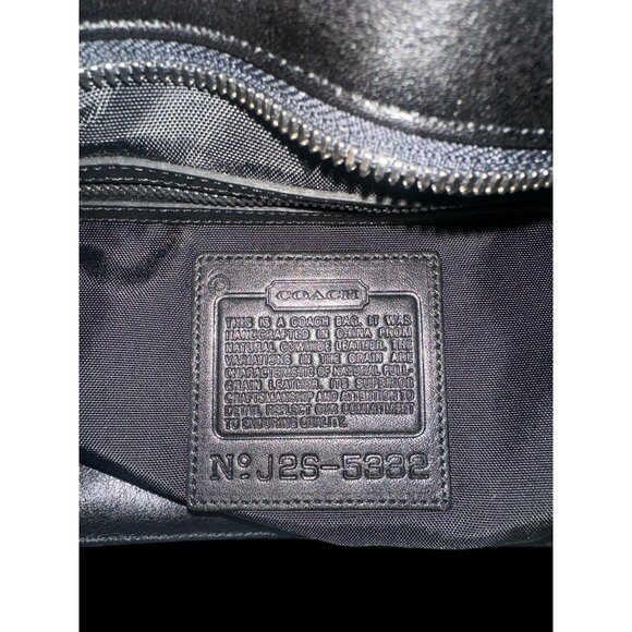 VTG Coach 5332 Series Business Tote Black Leather Nickel Computer Bag Y2K + Tag - Picture 9 of 10
